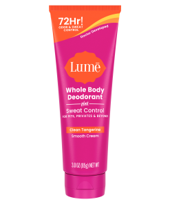 Lume Deodorant Clean Tangerine | Cream Tube Deodorant | + Sweat Control