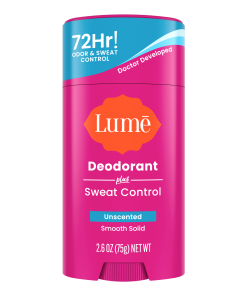 Lume Deodorant Unscented | Sweat Control Solid Deodorant
