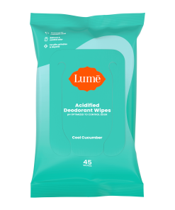 Lume Deodorant Cool Cucumber | Deodorant Wipes (45 count)